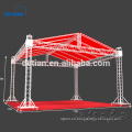 Carpa de truss de aluminio Spigot Truss System con plataforma de madera ajustable en altura